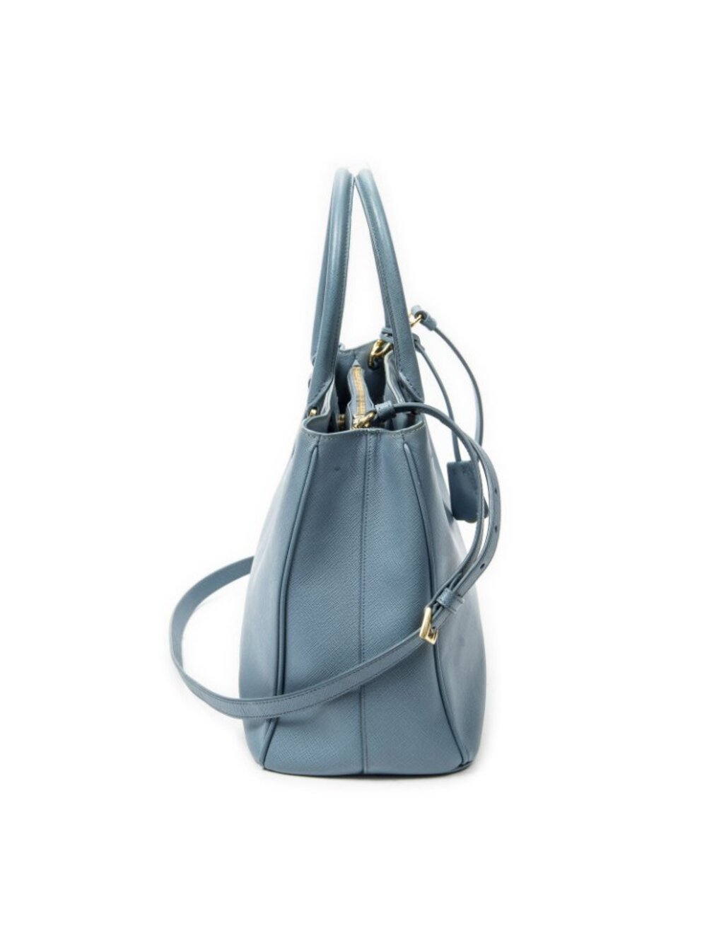 Prada Open Tote Light Blue Saffiano Leather - Picture 4 of 10